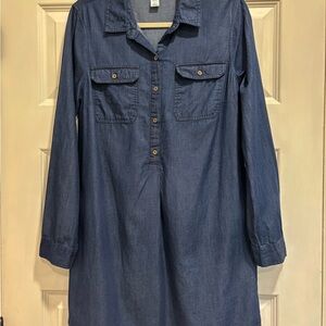 Old Navy Blue Long Sleeve Dress